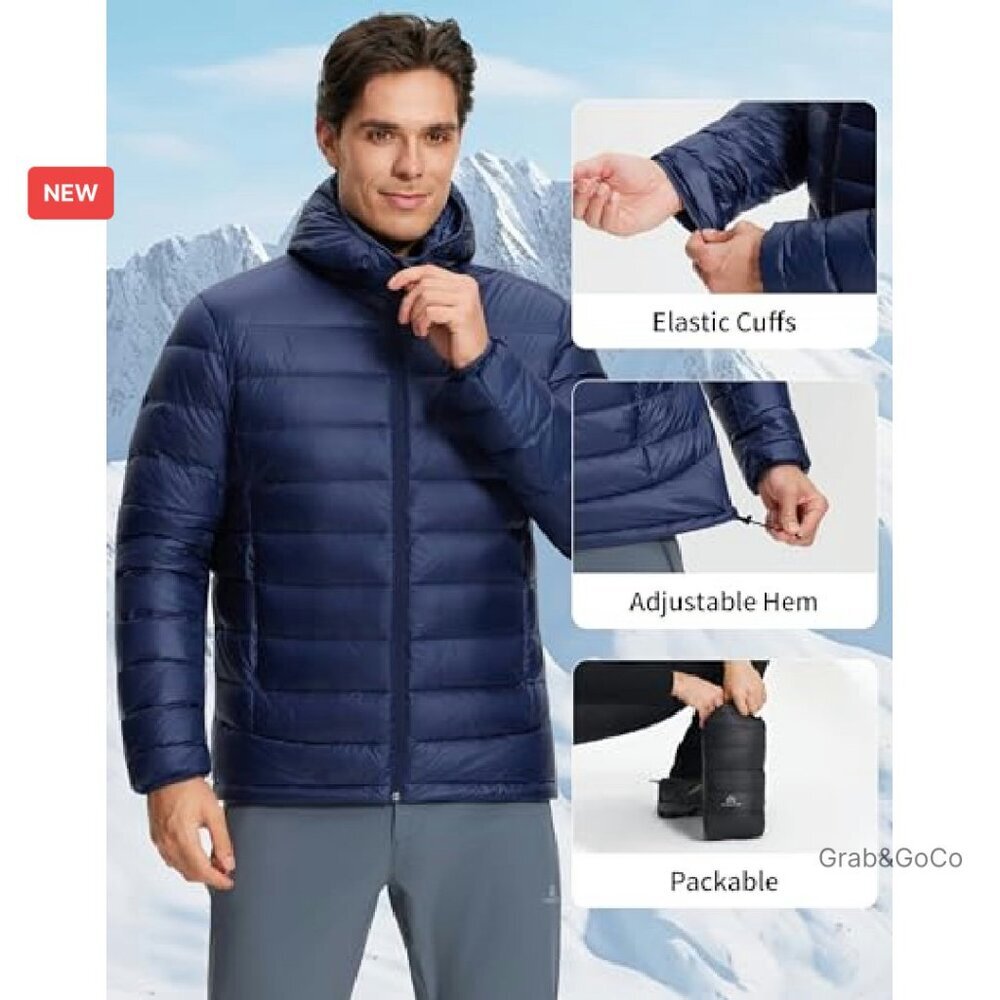 Lightweight Down Puffer Jacket Packable Water Res… - image 6